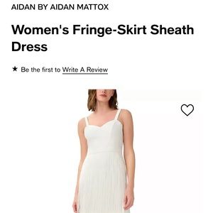 Aidan by Aidan Mattox White Fringe Dress